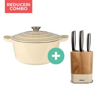 Oala din fonta ENJOY COOKING+Set cutite APOLLO