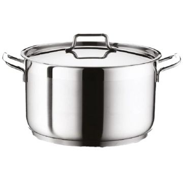 Oala din Otel Inoxidabil, 30 x 10 cm, 10 l, cu Capa, Perfect Home