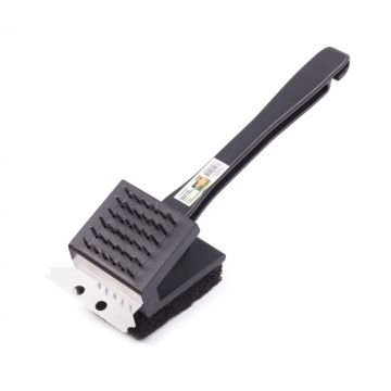Perie Gratar Grill cu Maner, Racleta, Burete, 3-in-1