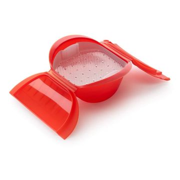 Recipient din silicon pentru gătire la aburi – Lékué