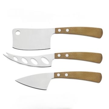 Set 3 cutite pentru branzeturi LEGNOART LATTE
