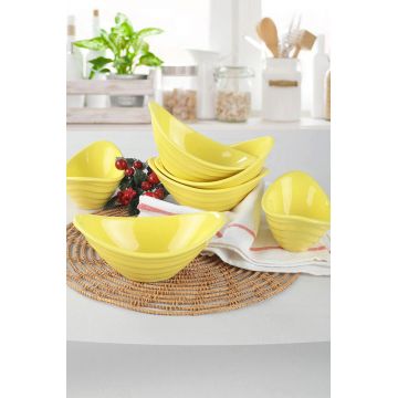 Set boluri ceramice, Hermia, 275KRM1214, 205 ml, Galben
