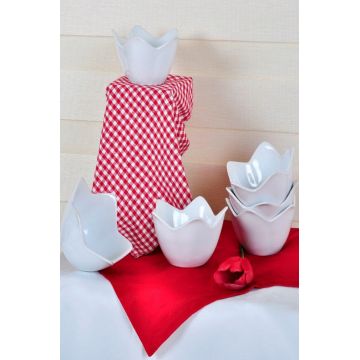 Set boluri ceramice, Hermia, 275KRM1224, 270 ml, Alb