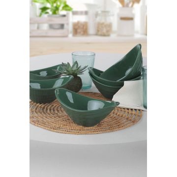 Set boluri ceramice, Hermia, 275KRM1227, 205 ml, Verde