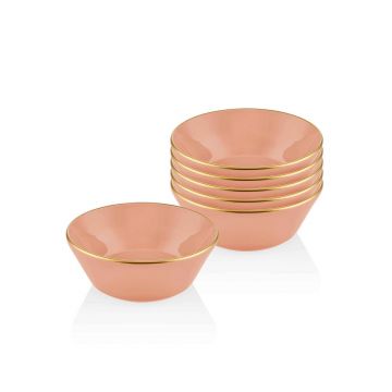 Set boluri ceramice, Hermia, 742TMA3319, Roz somon