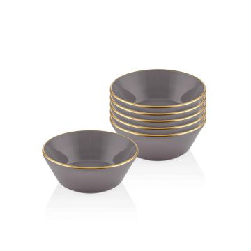 Set boluri ceramice, Hermia, 742TMA3326, Gri