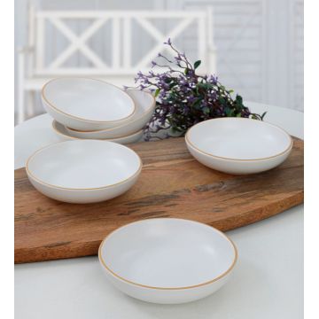 Set boluri ceramice pentru sos, Hermia, 275KRM1453, Antibacterian, Auriu