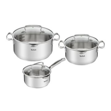 Set de vase pentru gătit 6 buc. din oțel inoxidabil DUETTO+ G719S655 – Tefal