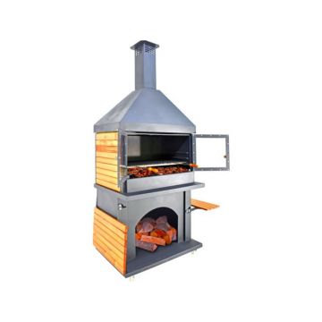 Set Grill Profesional BBQ Woodbridge – Stație de Gătit în Aer Liber, Grătar 80x50 cm