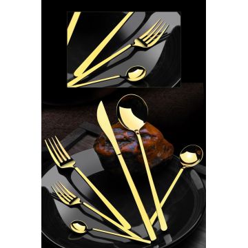 Set tacamuri, Hermia, 196RWE1802, Lingură de desert (6 bucăți) Dimensiune: 16,5 cm, Auriu