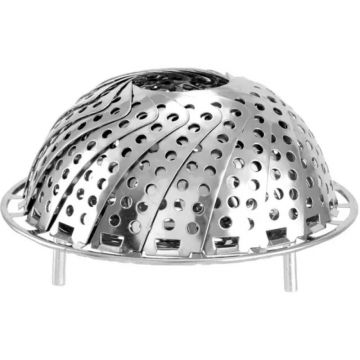 Sita din Otel Inoxidabil cu Abur, Diametru 21.5 cm, Argintie, Perfect Home