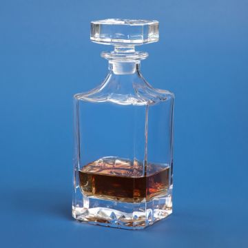 Sticla pentru whisky Puerto, Homla, 9x9x22.2 cm, 750 ml, sticla, transparent