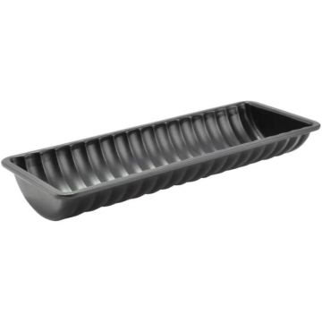 Tava Copt cu Striatii, Otel Acoperit Non-Stick, 31.5 x 12 x 4 cm, Neagra, Perfect Home