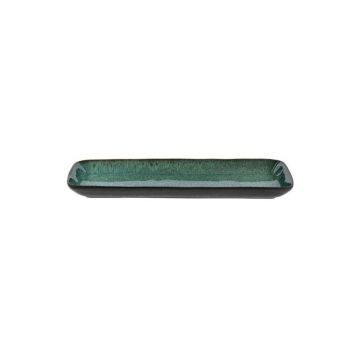 Tavă de servire din ceramică 14x38 cm Gastro Green/Black – Bitz
