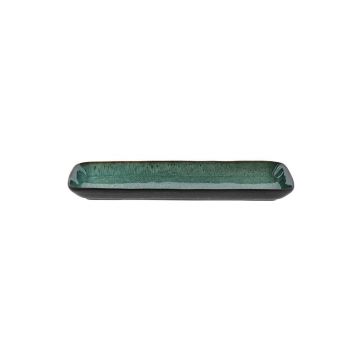 Tavă de servire din ceramică 14x38 cm Gastro Green/Black – Bitz
