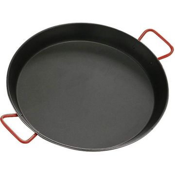 Tava Paella, din Otel, Neaderenta, 50 cm, Neagra, Garcima