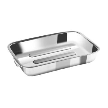 Tava pentru Copt din Otel Inoxidabil, 37 x 28 x 6 cm, Perfect Home