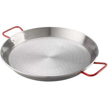 Tava pentru Paella, 70 cm, cu Manere, din Otel Lustruit, Perfect Home