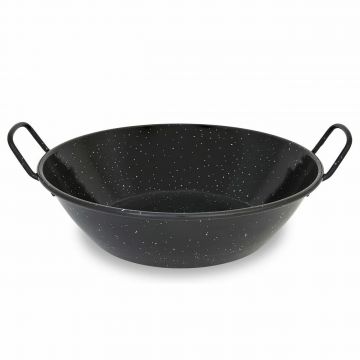 Tigaie adanca din Otel Emailat pentru Gatit, 40 cm, 8.9L – Ideală pentru Preparatele Tradiționale și Paella