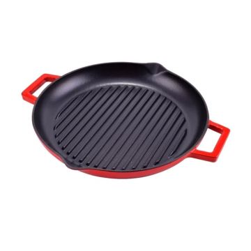 Tigaie Grill din Fontă Emailată 31 cm – Durabilitate și Gust Autentic