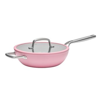Tigaie tip wok cu capac/cu suprafață ceramică ø 28 cm Meda 3.0 – FABINI