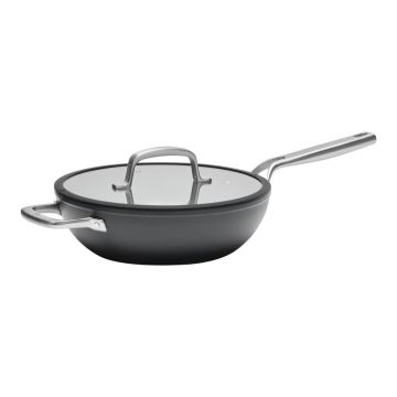 Tigaie tip wok cu capac/cu suprafață ceramică ø 28 cm Meda 3.0 – FABINI