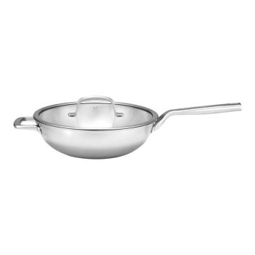 Tigaie tip wok cu capac din oțel inoxidabil ø 30 cm Chili Ta – FABINI