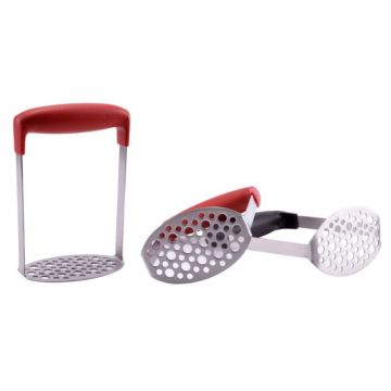 Zdrobitor Cartofi Inox, 11.5 x 7.2 x 17cm, Maner Plastic, Perfect Home