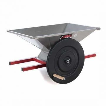 Zdrobitor Manual din Inox pentru Struguri – Role Nylon, Hopper 800×500 mm, 700 kg/ora