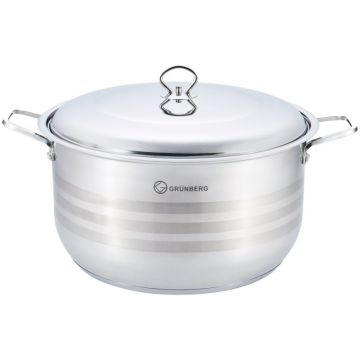 Cratita cu Capac din Inox, 36 Cm, 20 l , Grunberg Gr8136