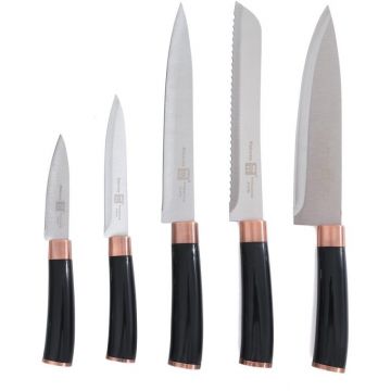 Cutite de Bucatarie, Maner Plastic, Otel Inoxidabil, 4 Bucati, Grunberg