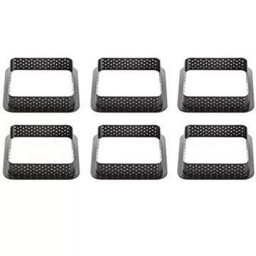 Forme de Prajituri, Antiaderente, 8 x 8 x 0.2 cm, 6 Bucati, Negru, Viva.z