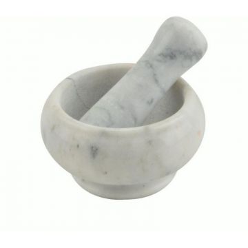 Mojar cu Pistil, Marmura, 8 cm, Perfect Home