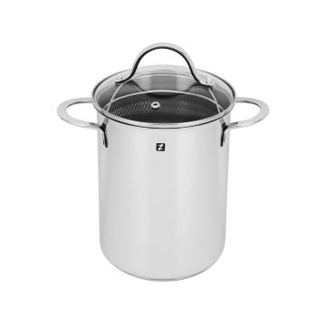 Oala cu capac pentru sparanghel/paste, Zokura, 4.2 L/16 cm, inox