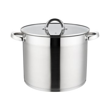 Oala din Inox cu Capac din Sticla, 22 cm, 7 l, Grunberg