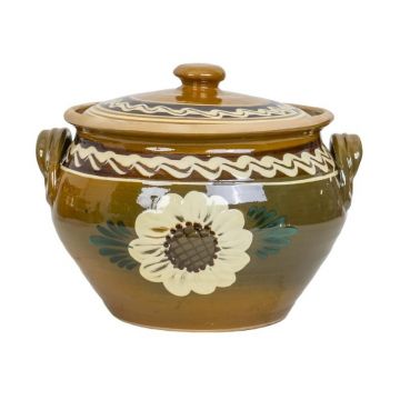 Oala din Lut cu Capac, Diametru 23 cm, Capacitate 4 l, Z-tools