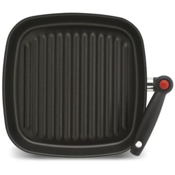 Set 2 x Tigaie Grill cu Maner Reclinabil, 28 x 28 cm, Italia, Piardi