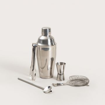 Set mix pentru cocktail Alcole, Homla, 5 piese, inox, argintiu