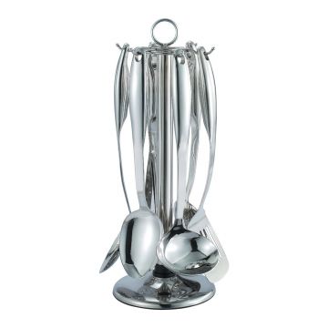 Set ustensile de bucatarie 7 piese, Zokura, inox