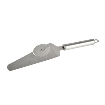 Taietor de Pizza, 2 in 1, Lama: 15 x 6.5 cm, Inox