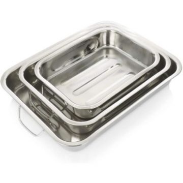 Tava pentru Cuptor, din Inox, 3 Bucati, Grunberg