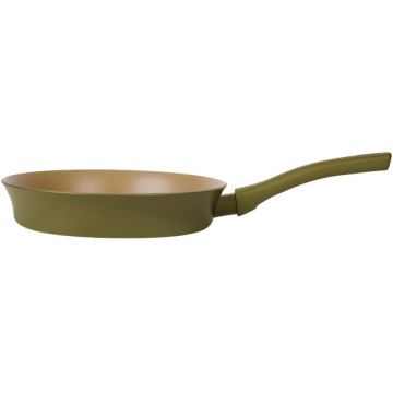 Tigaie Aluminiu, Interior Anti-Aderent, Compatibila Plita Inductie, 28 cm, 2.50 l, Verde, Grunberg