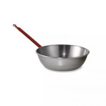 Tigaie cu Maner pentru Paella, 24 cm, din Otel Lustruit, Perfect Home