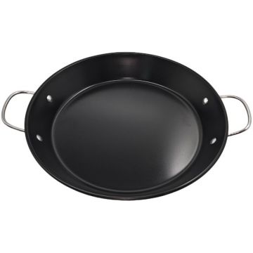 Tigaie Grill, Otel, Invelis Antiaderent, pentru Aragaz sau Gratar, 30 cm, Neagra, Grunberg