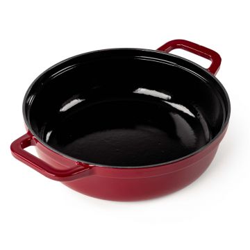 Tigaie inalta cu manere, Luigi Ferrero, Opera FR-3480, 34x26.8x8 cm, 3.5 L, fonta emailata