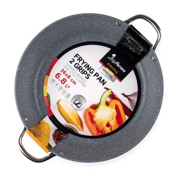 Tigaie inalta cu manere, Luigi Ferrero, Prima Special FR-3680, 36x8 cm, 6.8 L, aluminiu forjat