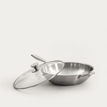 Tigaie Wok Arden, Homla, 34 cm, inox, argintiu