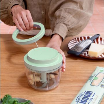 Tocator manual cu snur, Brabantia, Tasty+, 13.5x12 cm, plastic, verde jad