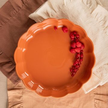 Vas de copt Brisa, Homla, 27x6.5 cm, ceramica, portocaliu