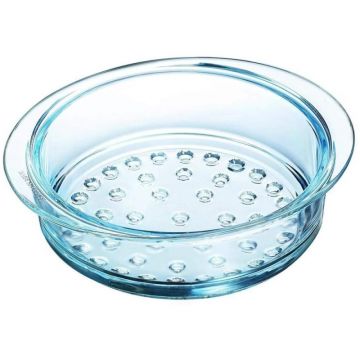 Vas Rotund pentru Gatit la Aburi, Sticla Termorezistenta 24 cm, 4 l, Pyrex